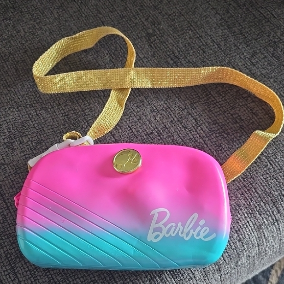 Barbie Handbags - Barbie Pink and Turquoise Crossbody Bag with Gold Strap
